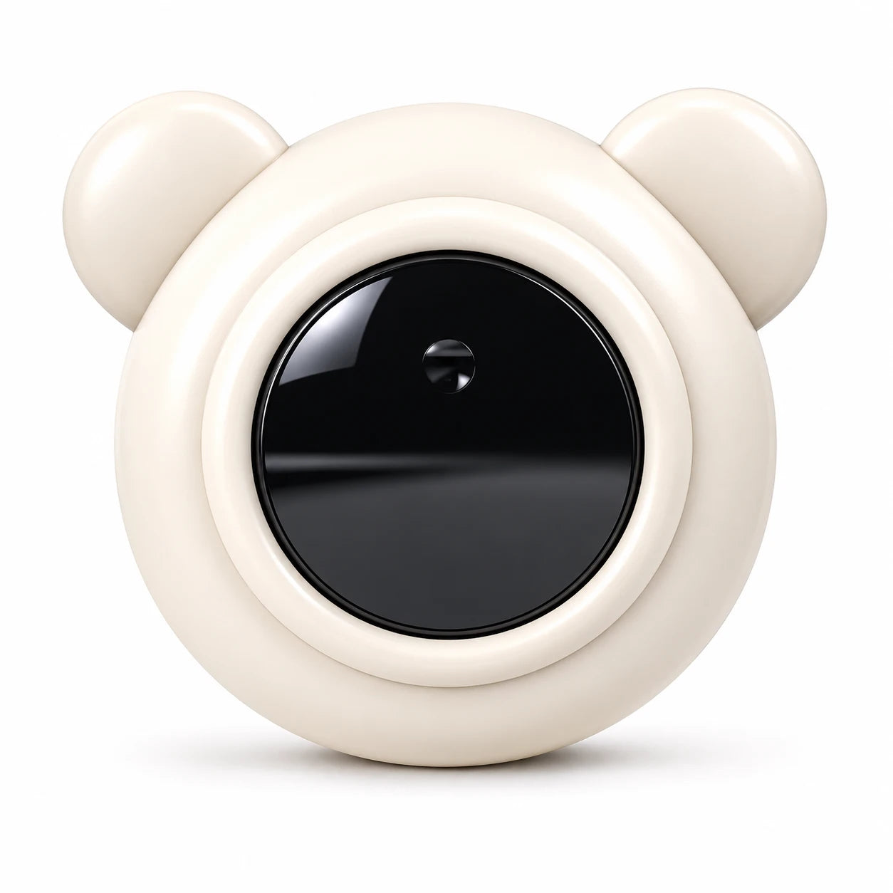Close-up of LED screen on bear baby bath thermometer 