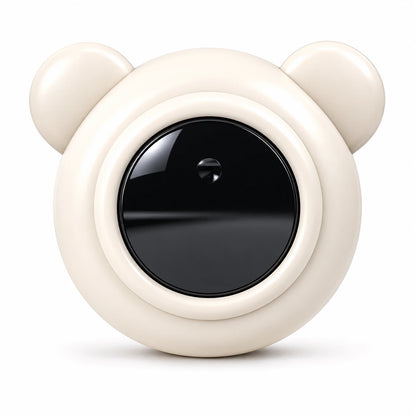 Close-up of LED screen on bear baby bath thermometer 