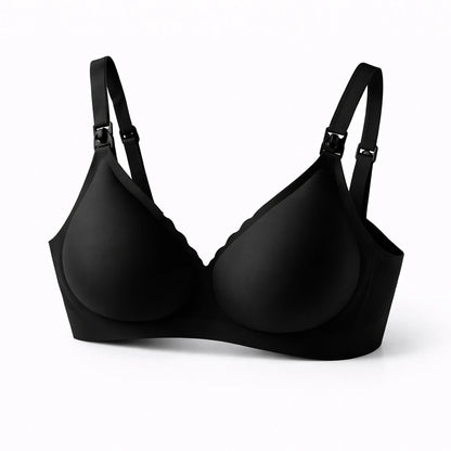 Black bra on a white background