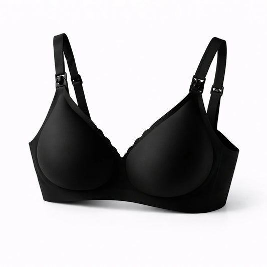 Black bra on a white background