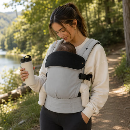 Cross-Shoulder Pure Cotton Baby Carrier — Front & Back Carry with Waist Support