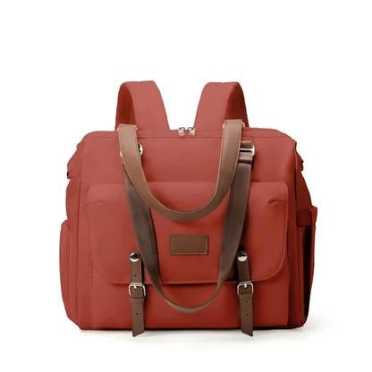 Nappy Bag with shoe compartment Burgundy Serene Mama Store