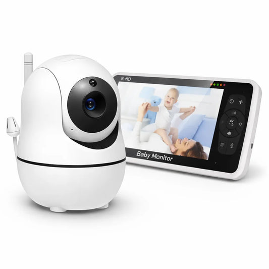 Baby monitor with camera and display on a white background