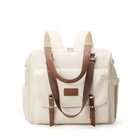 Nappy Bag with shoe compartment Beige Serene Mama Store