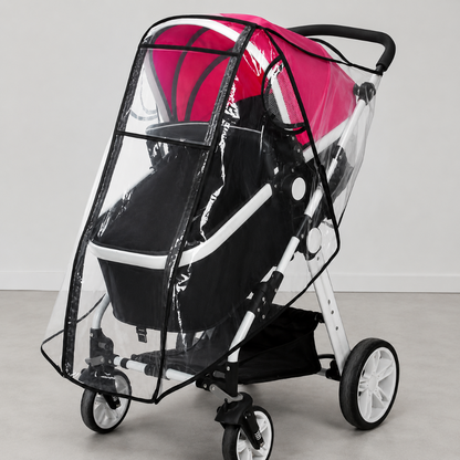 Stroller Rain Cover - Universal Fit Clear and Windproof