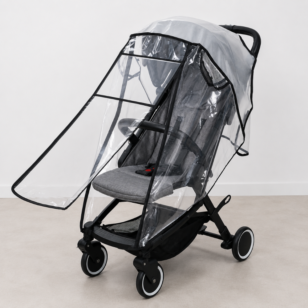 Stroller Rain Cover - Universal Fit Clear and Windproof